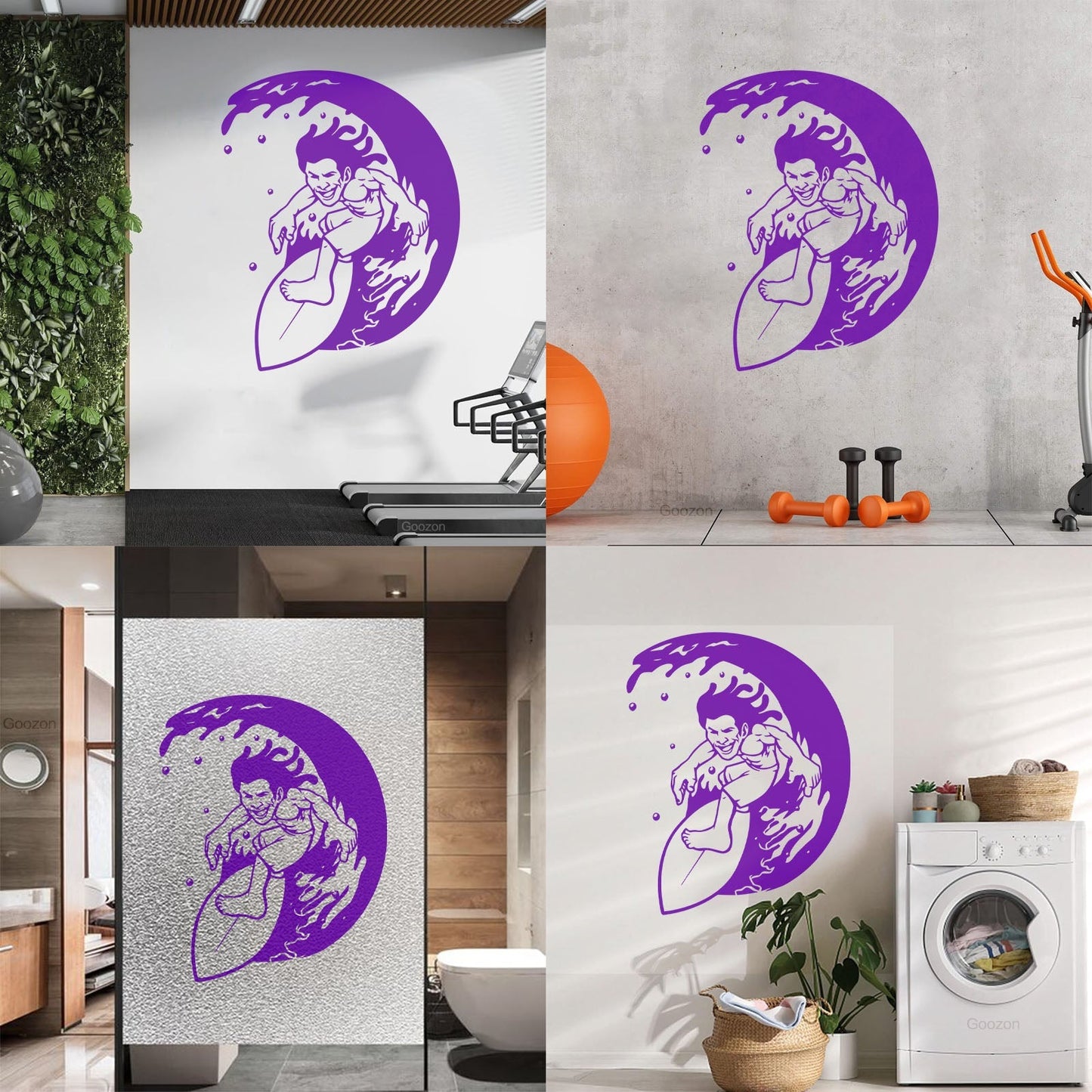 Lettering Stickers Surfing Surfer Waves Ocean Water Sport Can Modify And Add Information