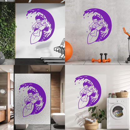 Lettering Stickers Surfing Surfer Waves Ocean Water Sport Can Modify And Add Information