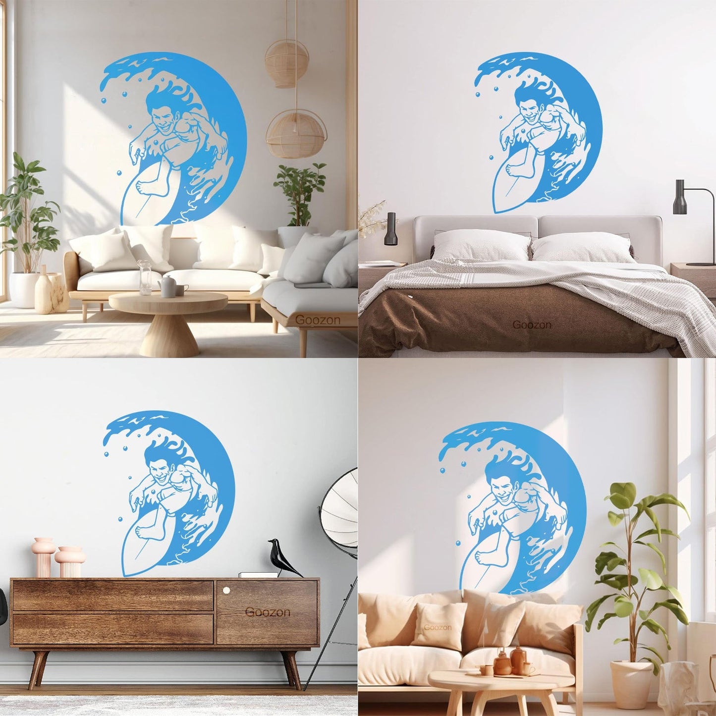 Lettering Stickers Surfing Surfer Waves Ocean Water Sport Can Modify And Add Information