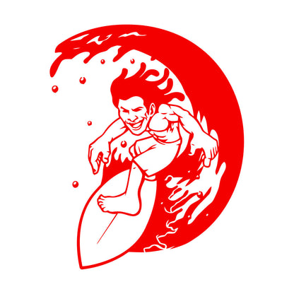 Lettering Stickers Surfing Surfer Waves Ocean Water Sport Can Modify And Add Information