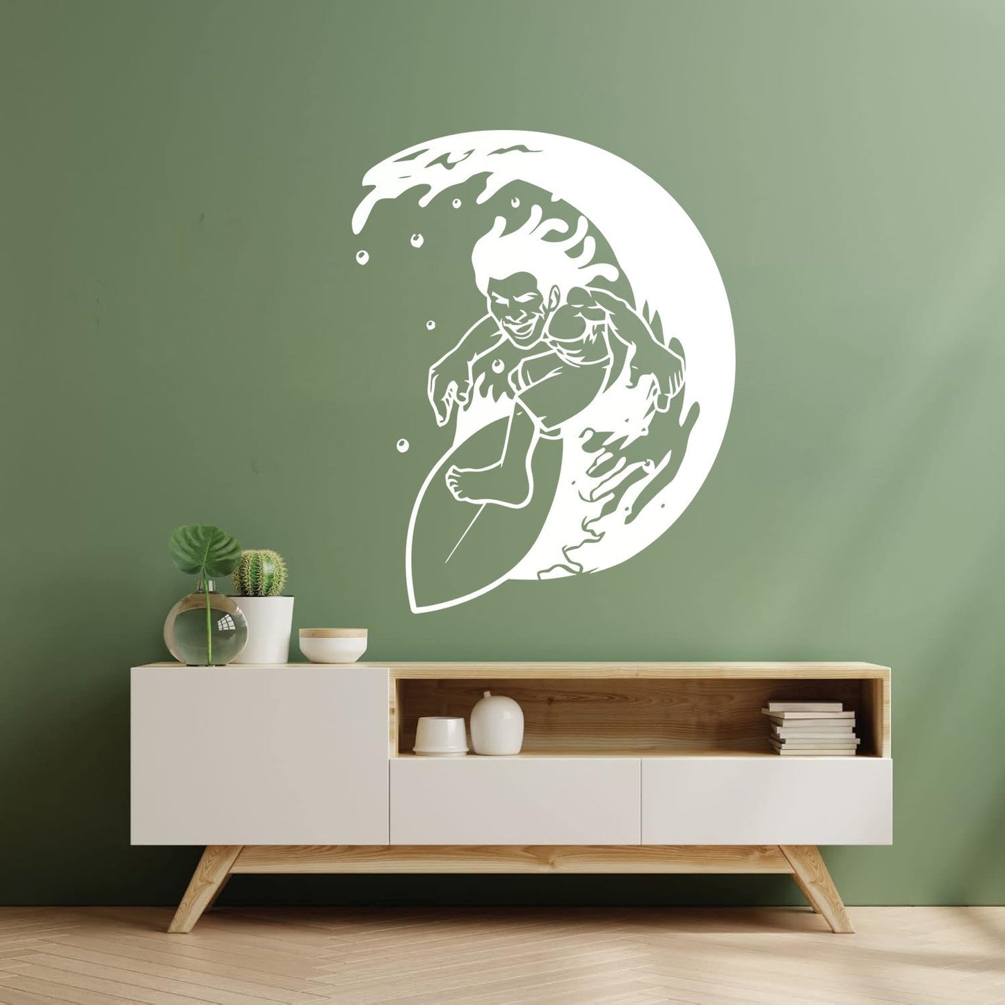 Lettering Stickers Surfing Surfer Waves Ocean Water Sport Can Modify And Add Information