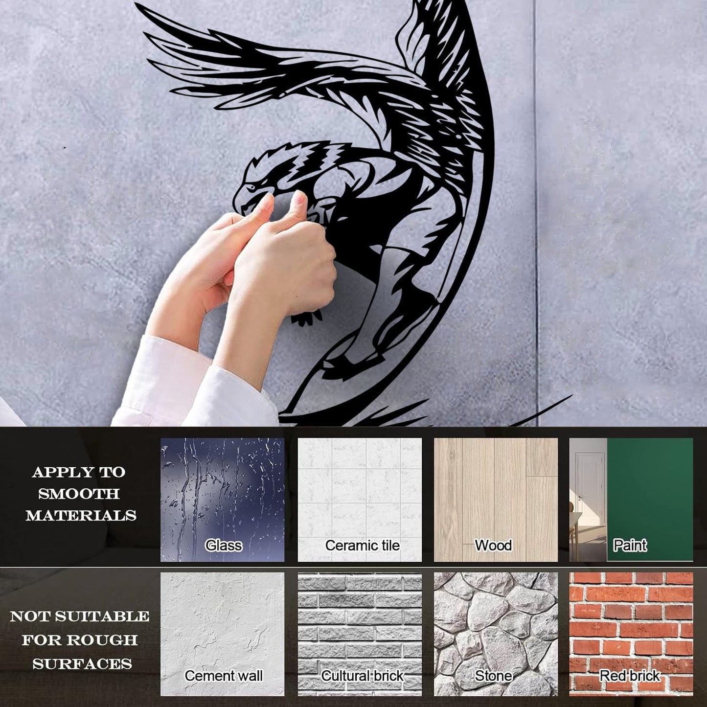 Wall Decals Paster Paper Surfing Water Extreme Sports Art Decoration