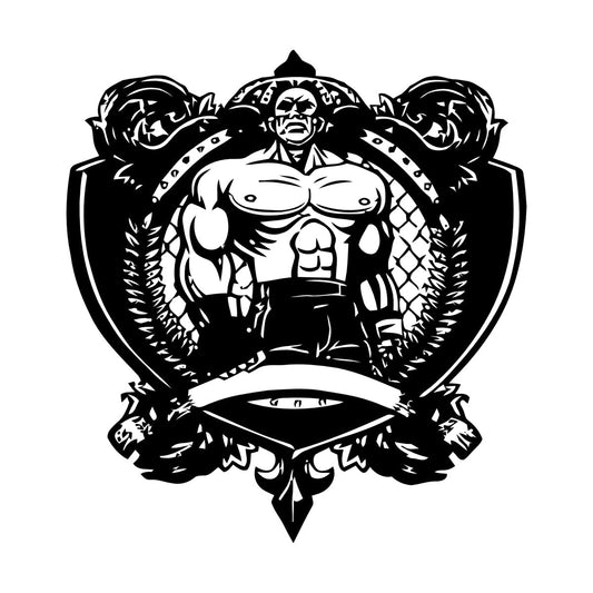 Mural And Wall Vinyl Decal Ufc Mma Cage Fighter Sport Martial Arts Store Decoration