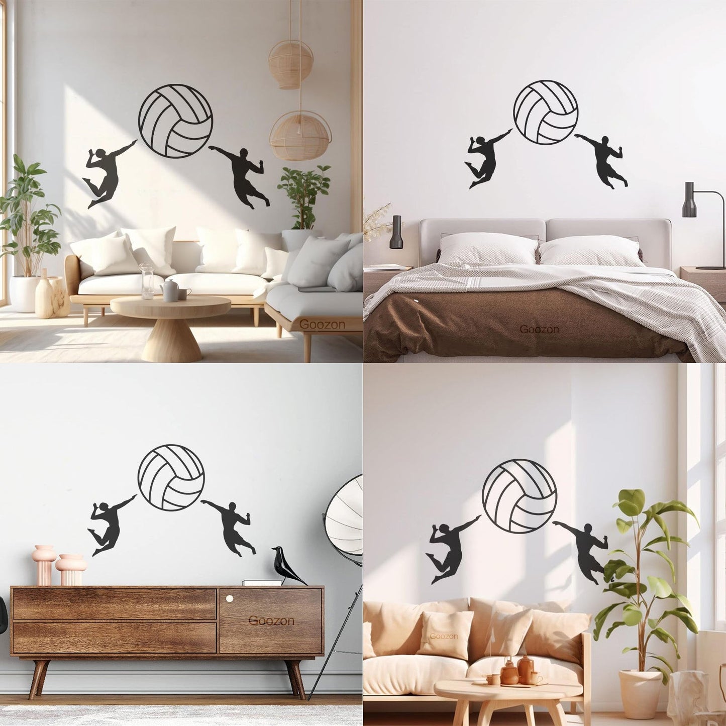 Volleyball Ball Sport Athletes Fine Carving Stickers Self Adhesive