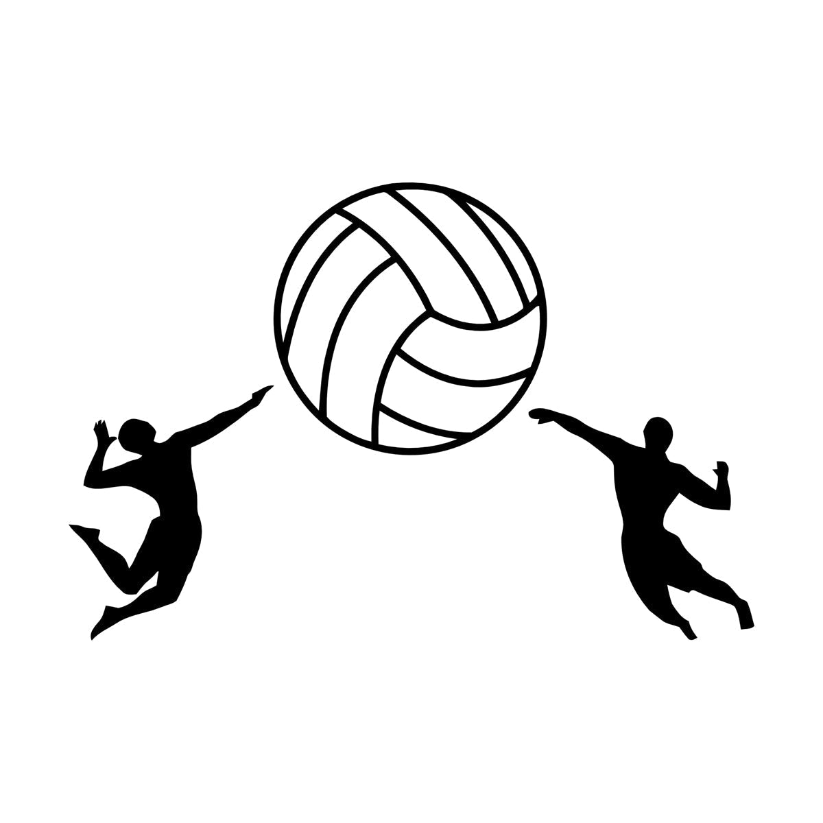 Volleyball Ball Sport Athletes Fine Carving Stickers Self Adhesive