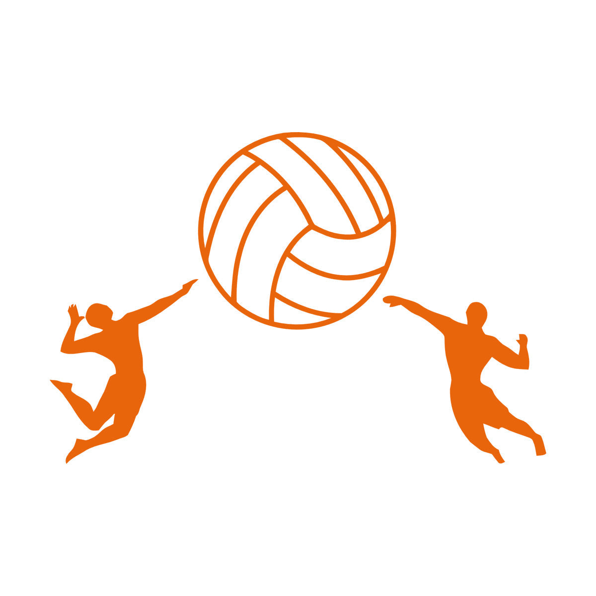 Volleyball Ball Sport Athletes Fine Carving Stickers Self Adhesive