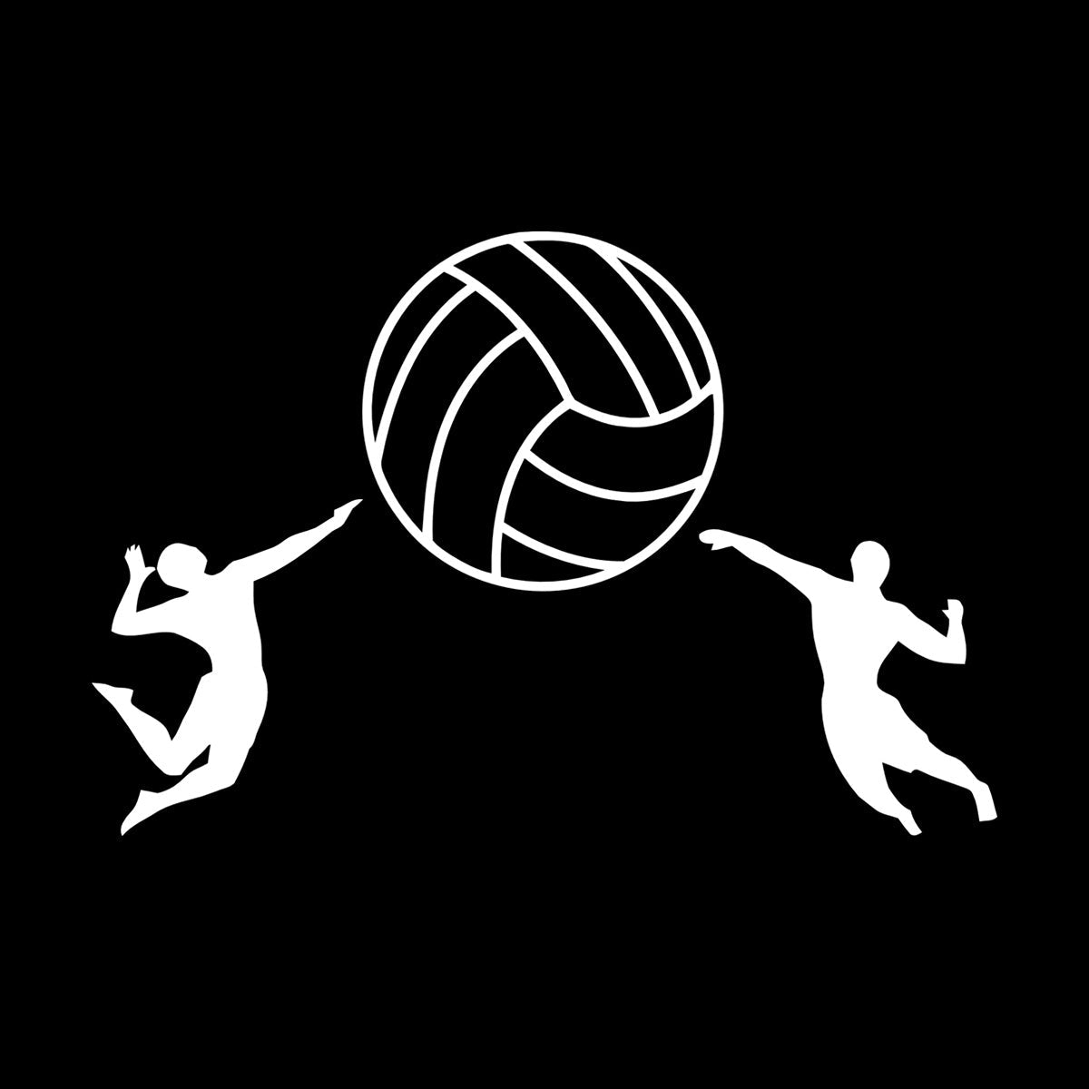 Volleyball Ball Sport Athletes Fine Carving Stickers Self Adhesive