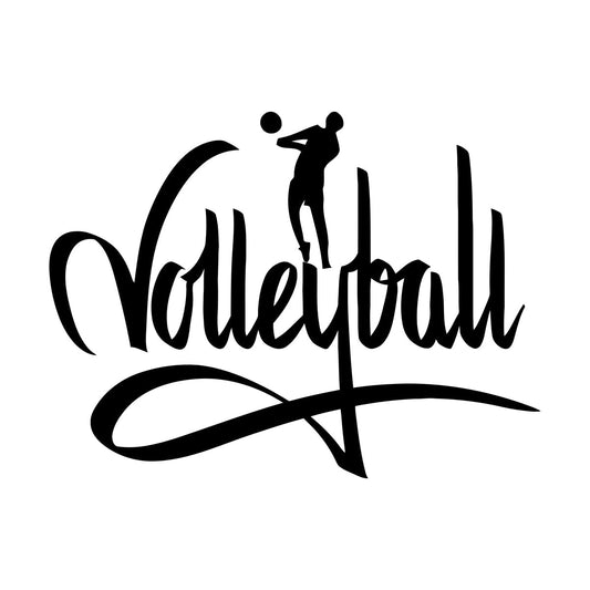 Wall Stickers Volleyball Sport Sign I Love Volleyball Unique Do Not Damage The Wall Surface