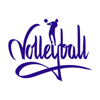 Wall Stickers Volleyball Sport Sign I Love Volleyball Unique Do Not Damage The Wall Surface