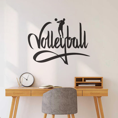 Wall Stickers Volleyball Sport Sign I Love Volleyball Unique Do Not Damage The Wall Surface