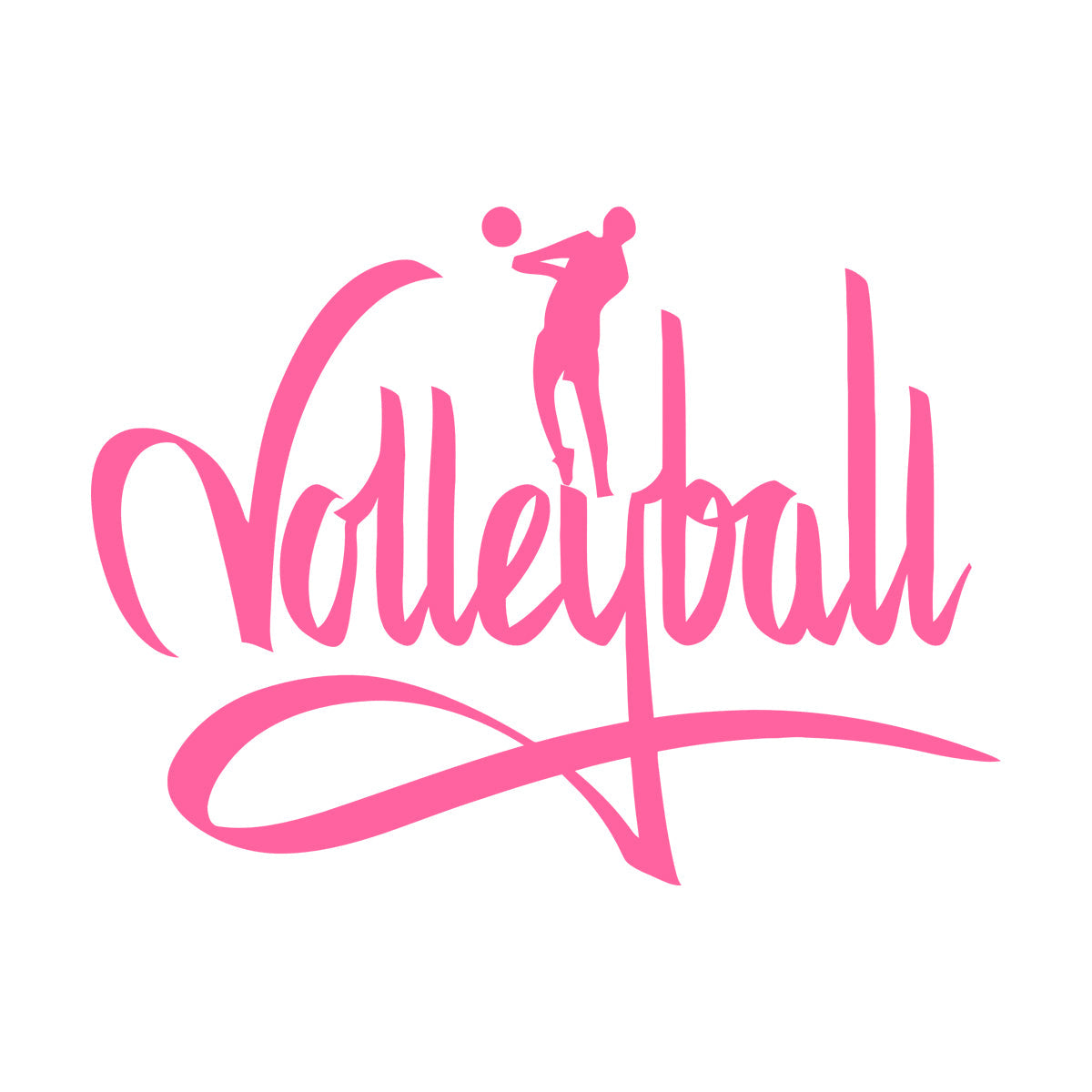 Wall Stickers Volleyball Sport Sign I Love Volleyball Unique Do Not Damage The Wall Surface
