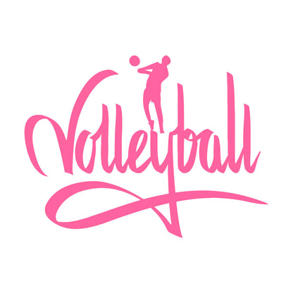 Wall Stickers Volleyball Sport Sign I Love Volleyball Unique Do Not Damage The Wall Surface