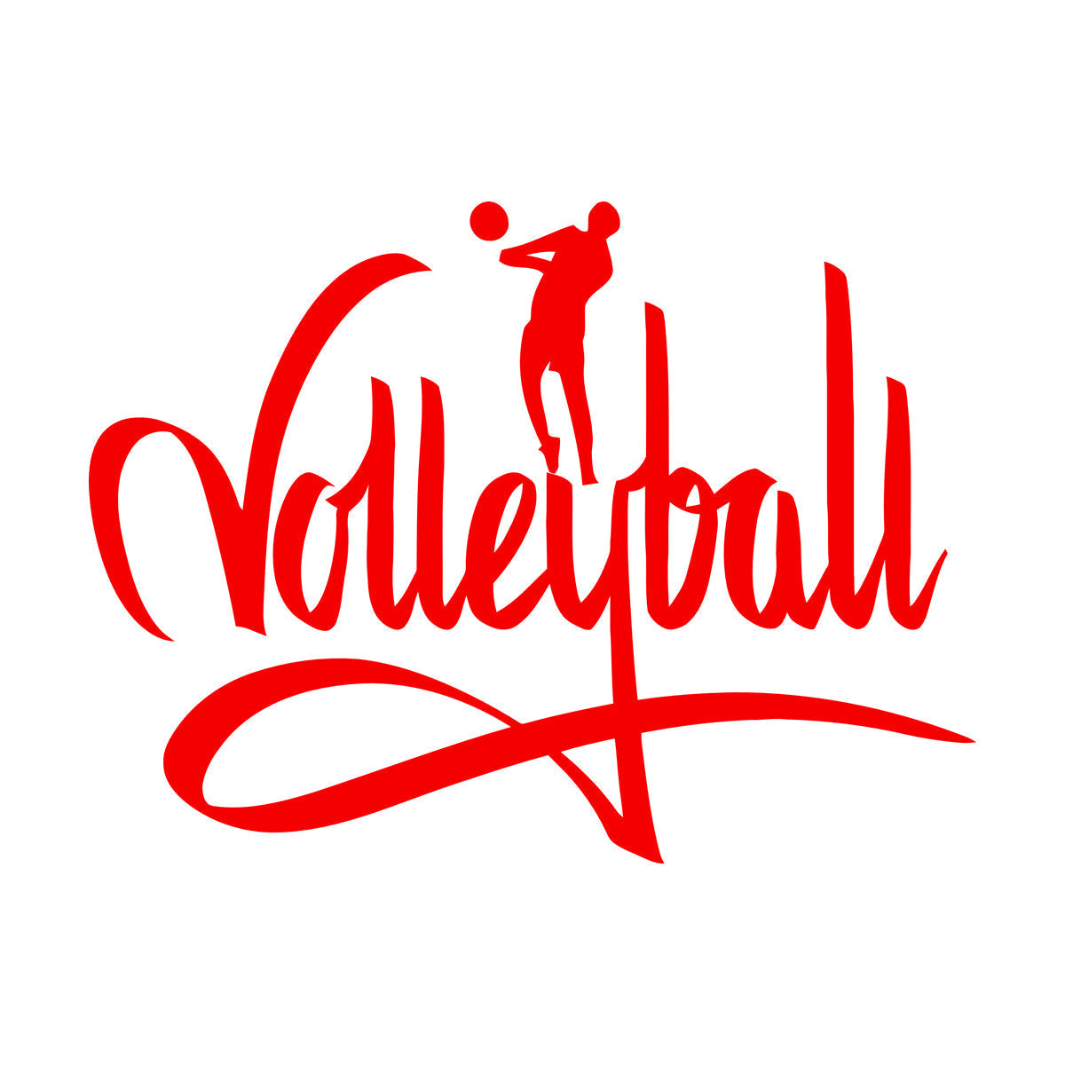 Wall Stickers Volleyball Sport Sign I Love Volleyball Unique Do Not Damage The Wall Surface