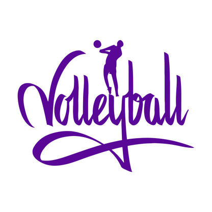 Wall Stickers Volleyball Sport Sign I Love Volleyball Unique Do Not Damage The Wall Surface