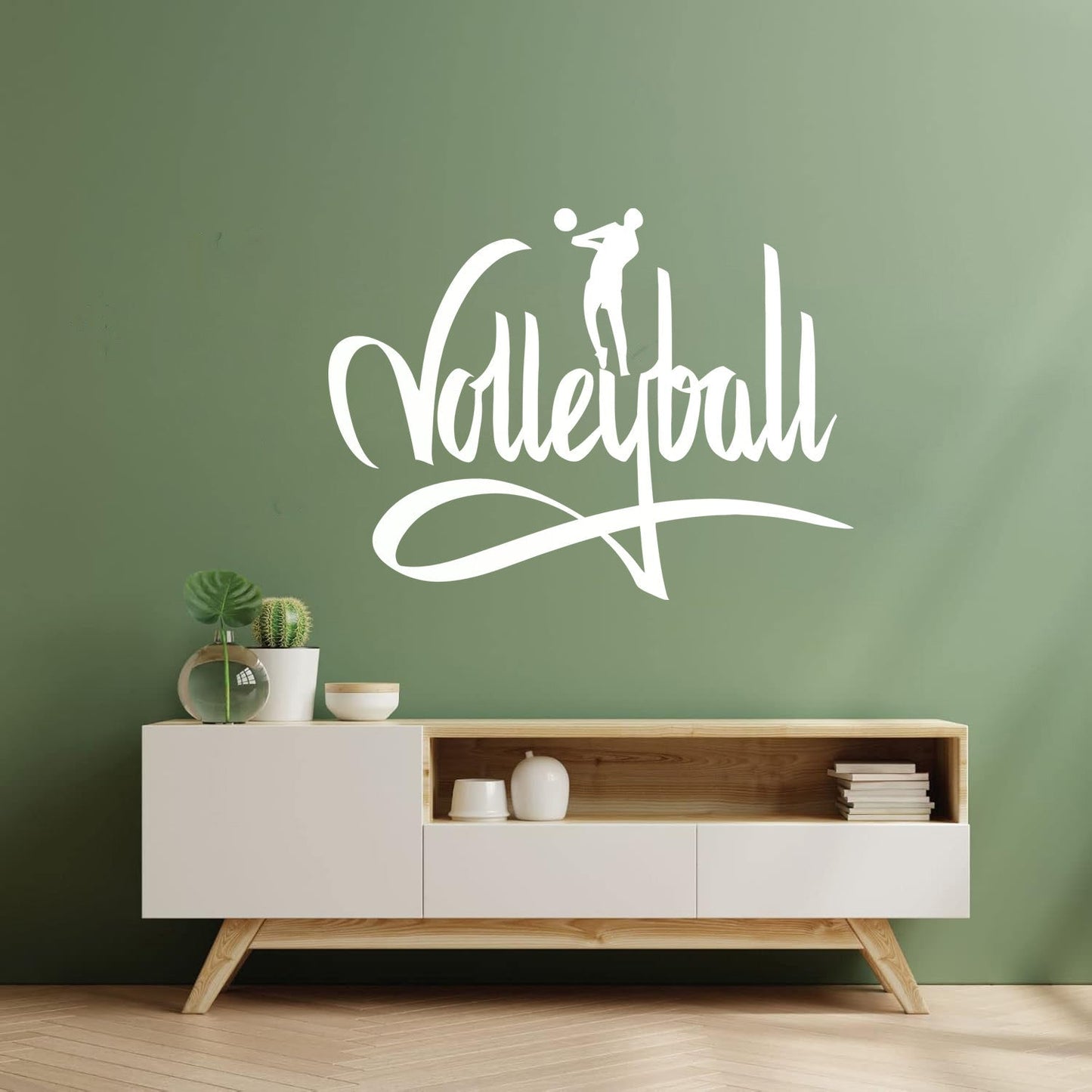 Wall Stickers Volleyball Sport Sign I Love Volleyball Unique Do Not Damage The Wall Surface