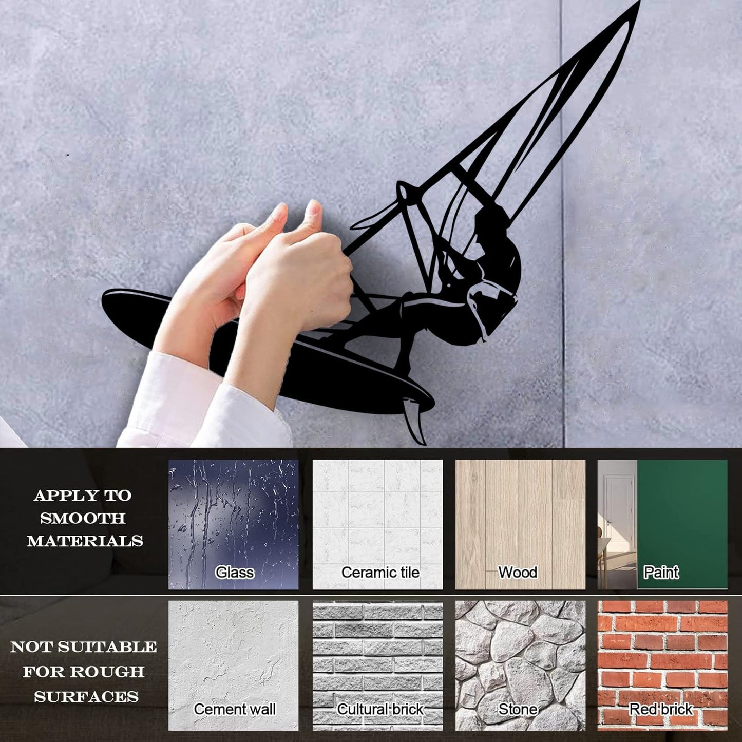 Fine Carving Decals Windsurfing Extreme Sports Water Cool Multi Color Selection