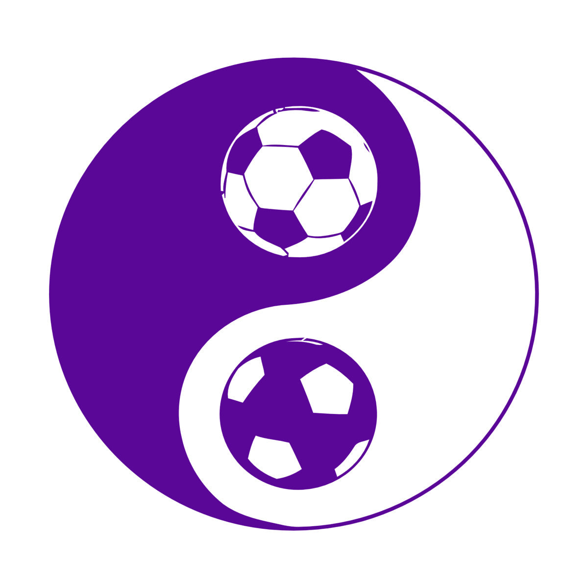 Vinyl Art Sticker Yin Yang Symbol Oriental Soccer Football Equipped With Transfer Film Kit