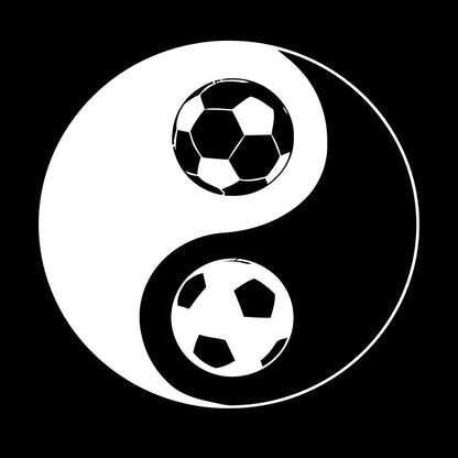 Vinyl Art Sticker Yin Yang Symbol Oriental Soccer Football Equipped With Transfer Film Kit
