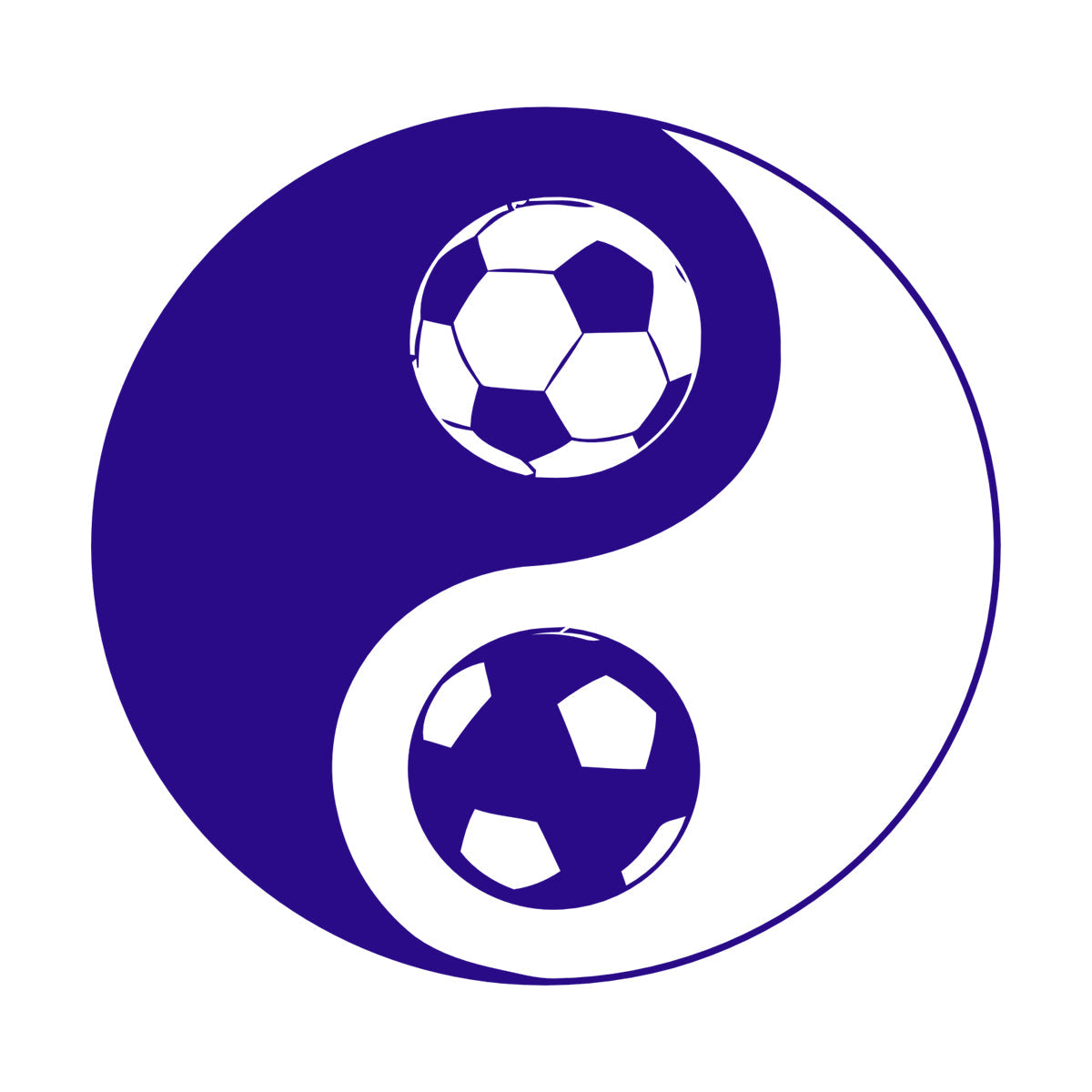 Vinyl Art Sticker Yin Yang Symbol Oriental Soccer Football Equipped With Transfer Film Kit