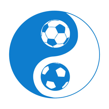 Vinyl Art Sticker Yin Yang Symbol Oriental Soccer Football Equipped With Transfer Film Kit