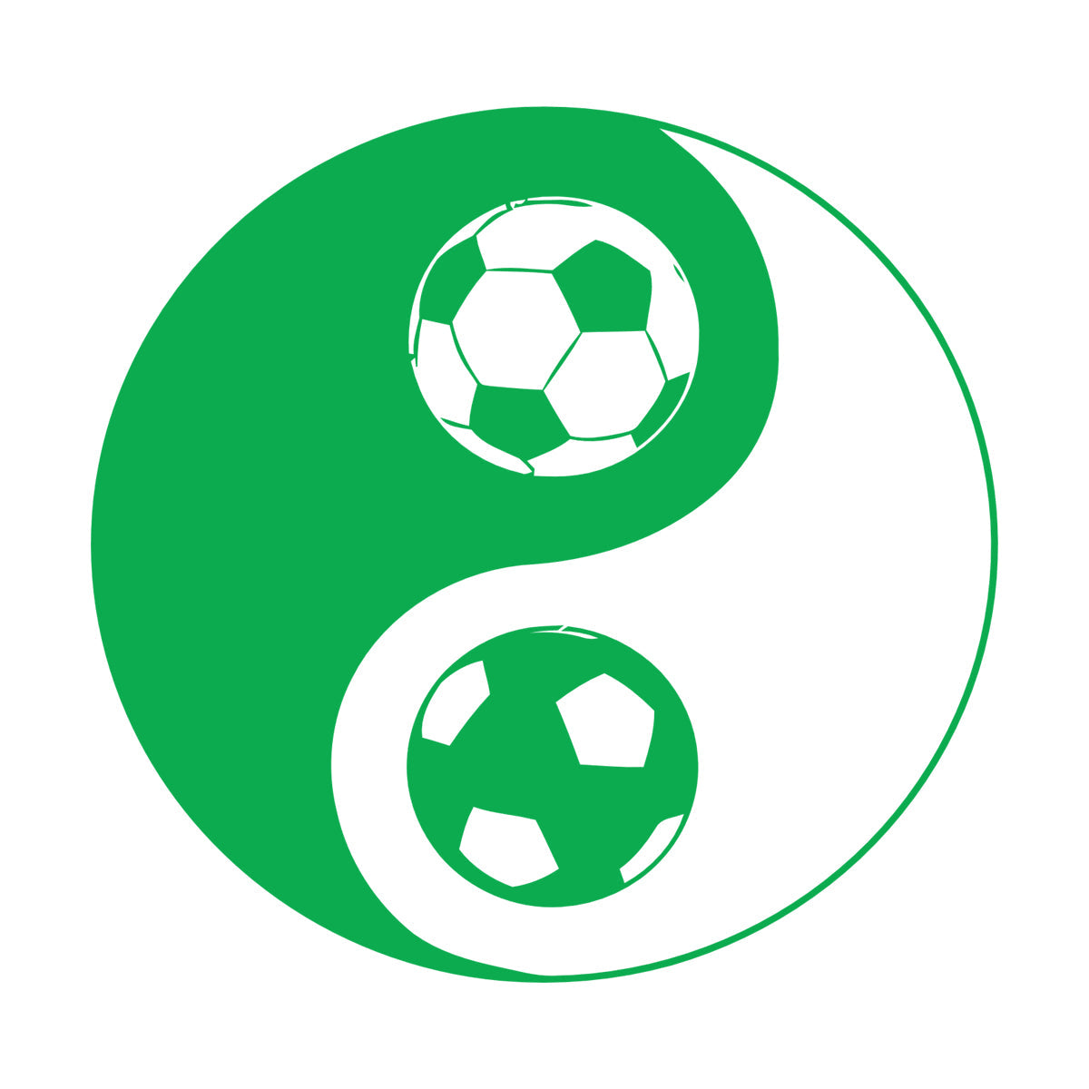 Vinyl Art Sticker Yin Yang Symbol Oriental Soccer Football Equipped With Transfer Film Kit