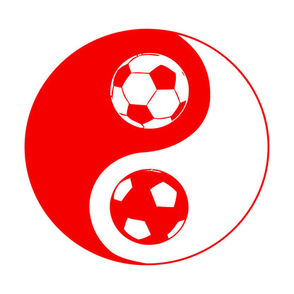 Vinyl Art Sticker Yin Yang Symbol Oriental Soccer Football Equipped With Transfer Film Kit