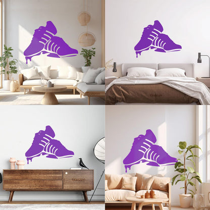 Wall Stickers Paster Paper Youth Shoes Sports Sneakers Window Decals
