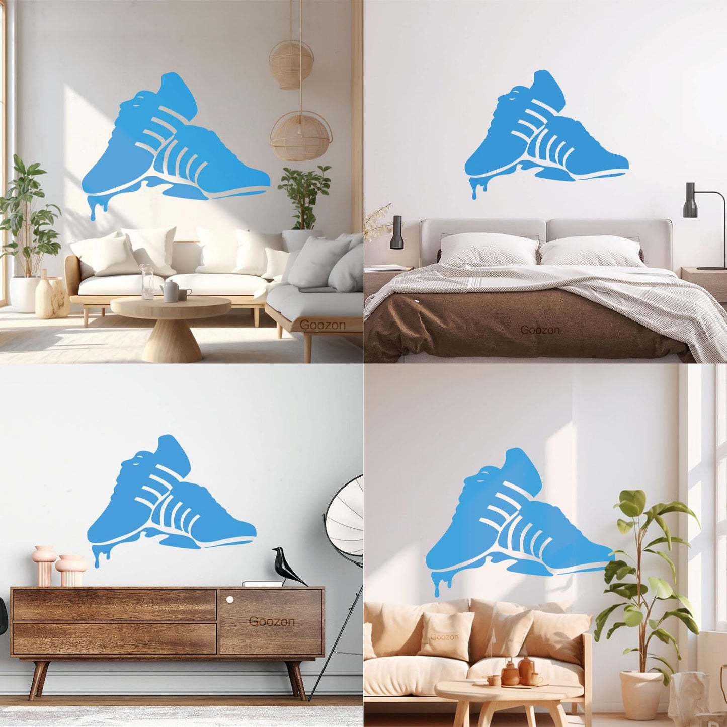 Wall Stickers Paster Paper Youth Shoes Sports Sneakers Window Decals