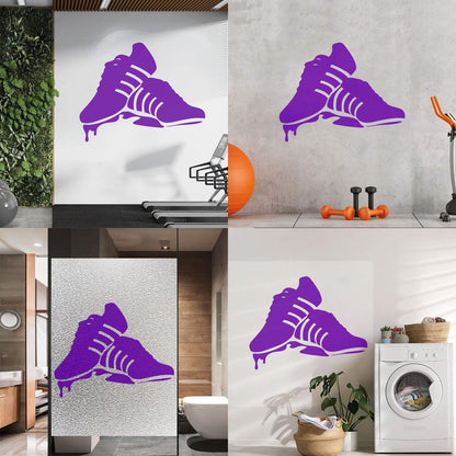 Wall Stickers Paster Paper Youth Shoes Sports Sneakers Window Decals