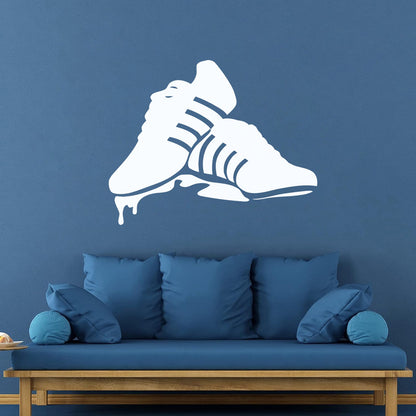 Wall Stickers Paster Paper Youth Shoes Sports Sneakers Window Decals