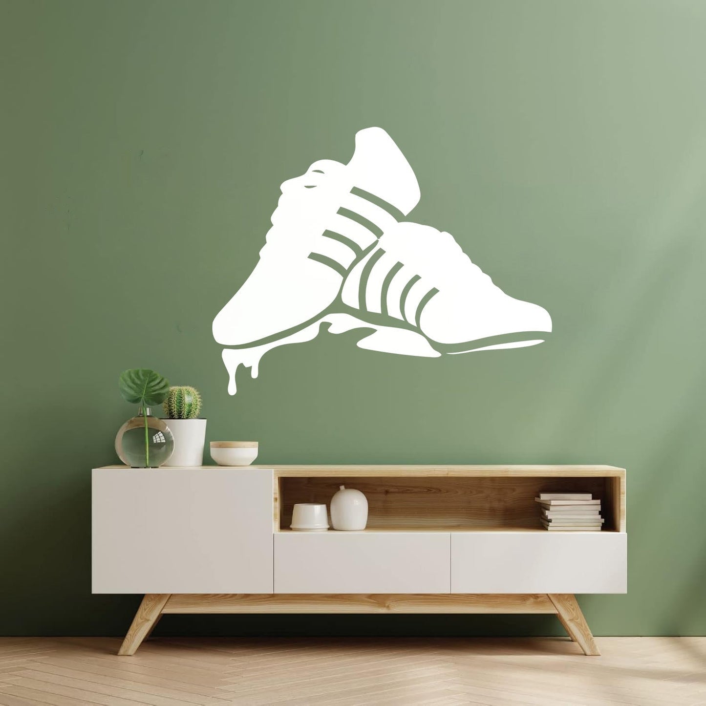 Wall Stickers Paster Paper Youth Shoes Sports Sneakers Window Decals