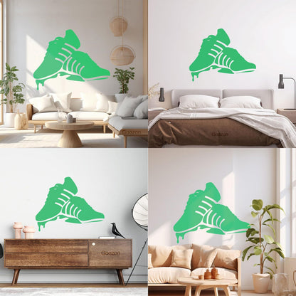 Wall Stickers Paster Paper Youth Shoes Sports Sneakers Window Decals