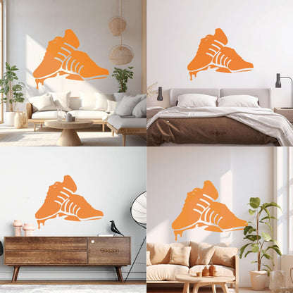 Wall Stickers Paster Paper Youth Shoes Sports Sneakers Window Decals