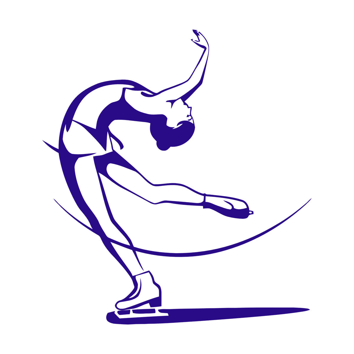 Wall Vinyl Sticker Decor Figure Skating Ski Winter Sport Extreme Sport Glass Stickers