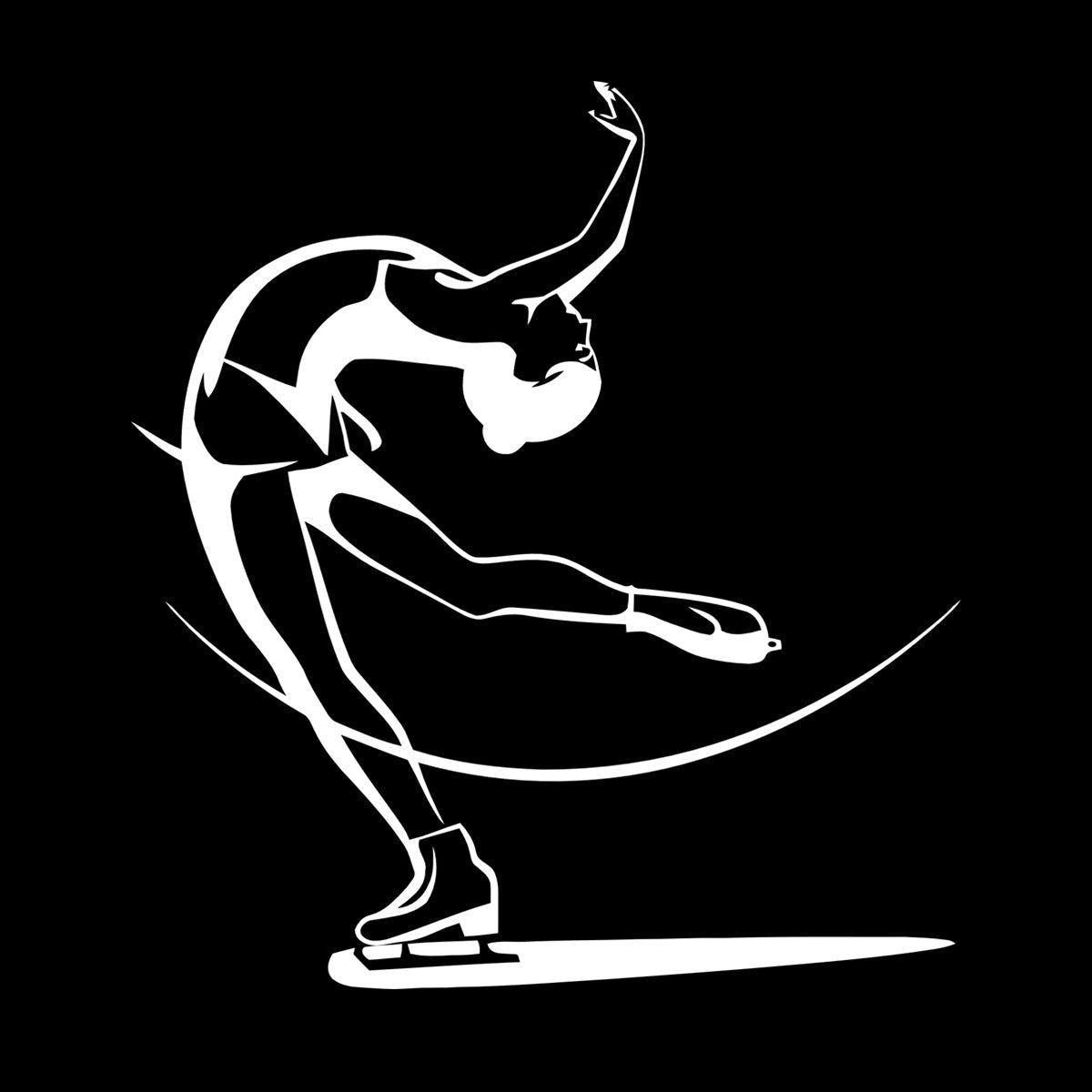 Wall Vinyl Sticker Decor Figure Skating Ski Winter Sport Extreme Sport Glass Stickers