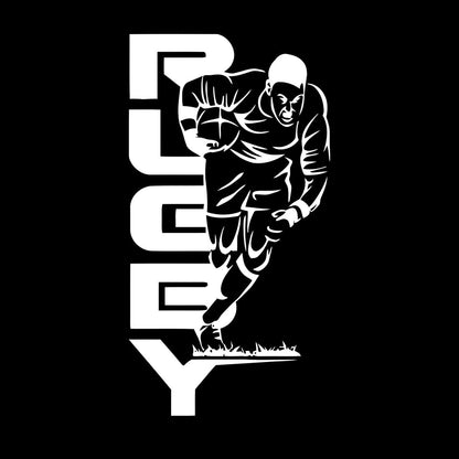 Fine Carving Decals Rugby Tough Sport Man Living Removable Without Leaving Glue