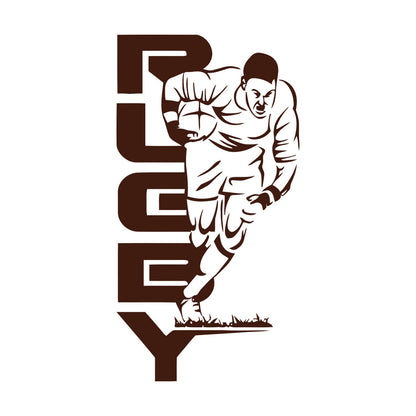 Fine Carving Decals Rugby Tough Sport Man Living Removable Without Leaving Glue
