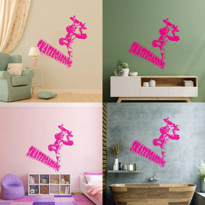Vinyl Art Sticker Skateboard Skateboarding Exteme Sport Living Self Adhesive