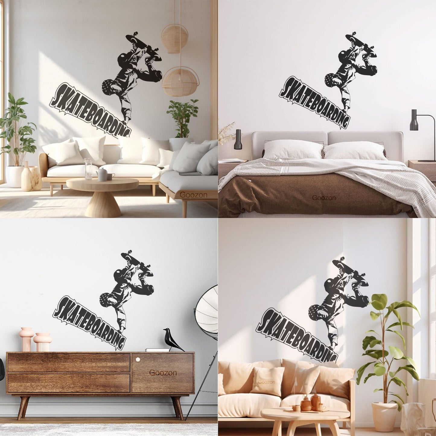 Vinyl Art Sticker Skateboard Skateboarding Exteme Sport Living Self Adhesive