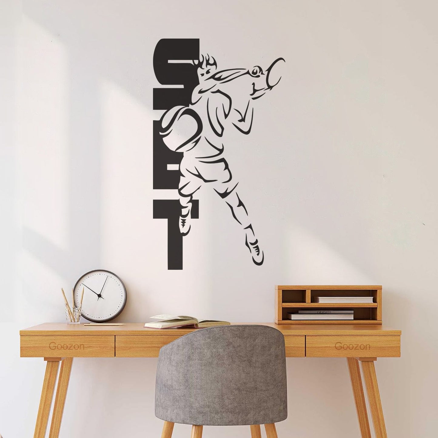 Wall Decals Pvc Sport Tennis Set Cool Equipped With Transfer Film Kit