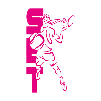 Wall Decals Pvc Sport Tennis Set Cool Equipped With Transfer Film Kit