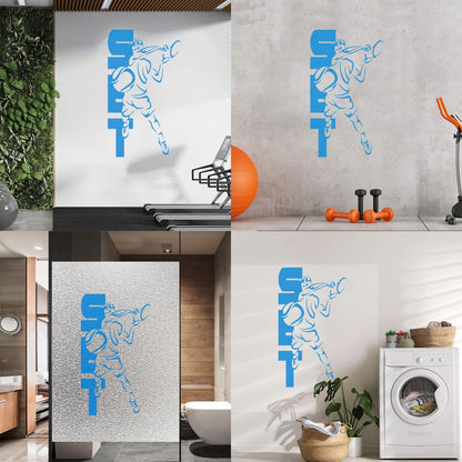 Wall Decals Pvc Sport Tennis Set Cool Equipped With Transfer Film Kit
