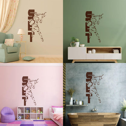 Wall Decals Pvc Sport Tennis Set Cool Equipped With Transfer Film Kit