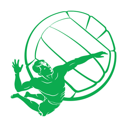 Lettering Stickers Volleyball Player Ball Sport Beach Living Easy Installation