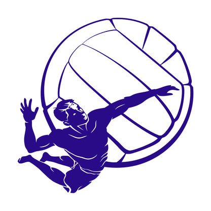 Lettering Stickers Volleyball Player Ball Sport Beach Living Easy Installation