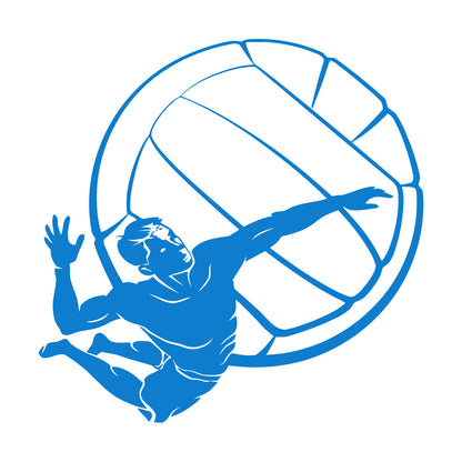 Lettering Stickers Volleyball Player Ball Sport Beach Living Easy Installation