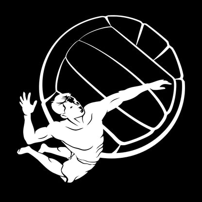 Lettering Stickers Volleyball Player Ball Sport Beach Living Easy Installation