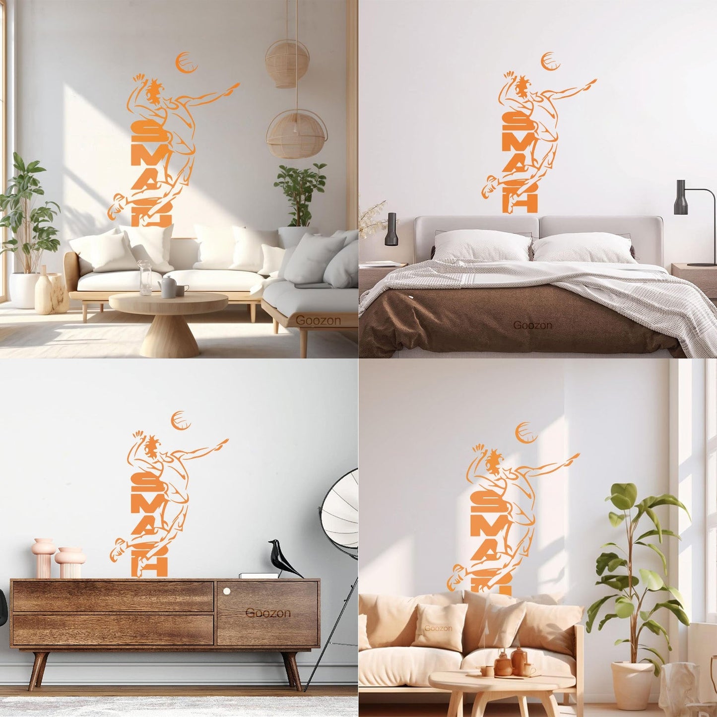 Volleyball Smash Beach Sport Wall Decals Paster Paper Art Mural Painting
