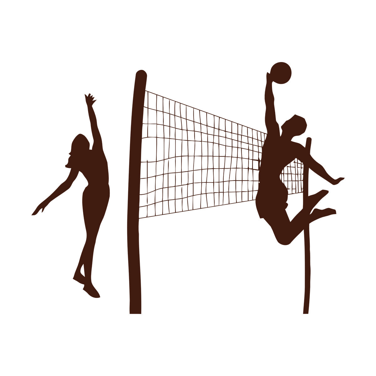 Engraving Decals Beach Volleyball Sports Leisure Relax Personalized Customization