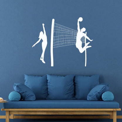 Engraving Decals Beach Volleyball Sports Leisure Relax Personalized Customization